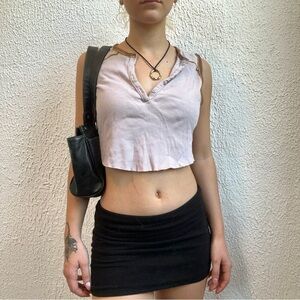 BDG White Crop Tank Top Sleeveless